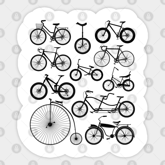 Bicycles Galore Sticker by TheWanderingFools